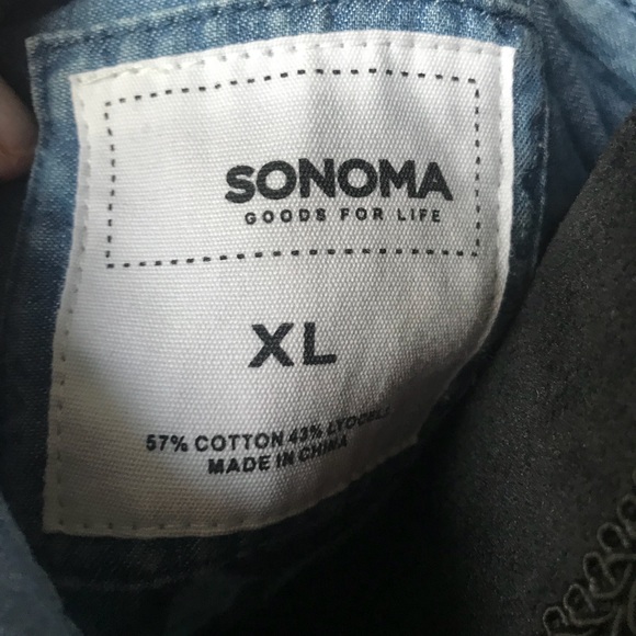 Chambray denim dress with 3/4 sleeves & pockets!!! - Picture 3 of 4